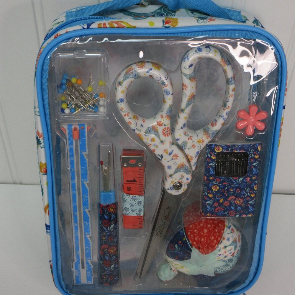 Pioneer Woman Mazie Floral Sewing Kit 9pc Travel Set